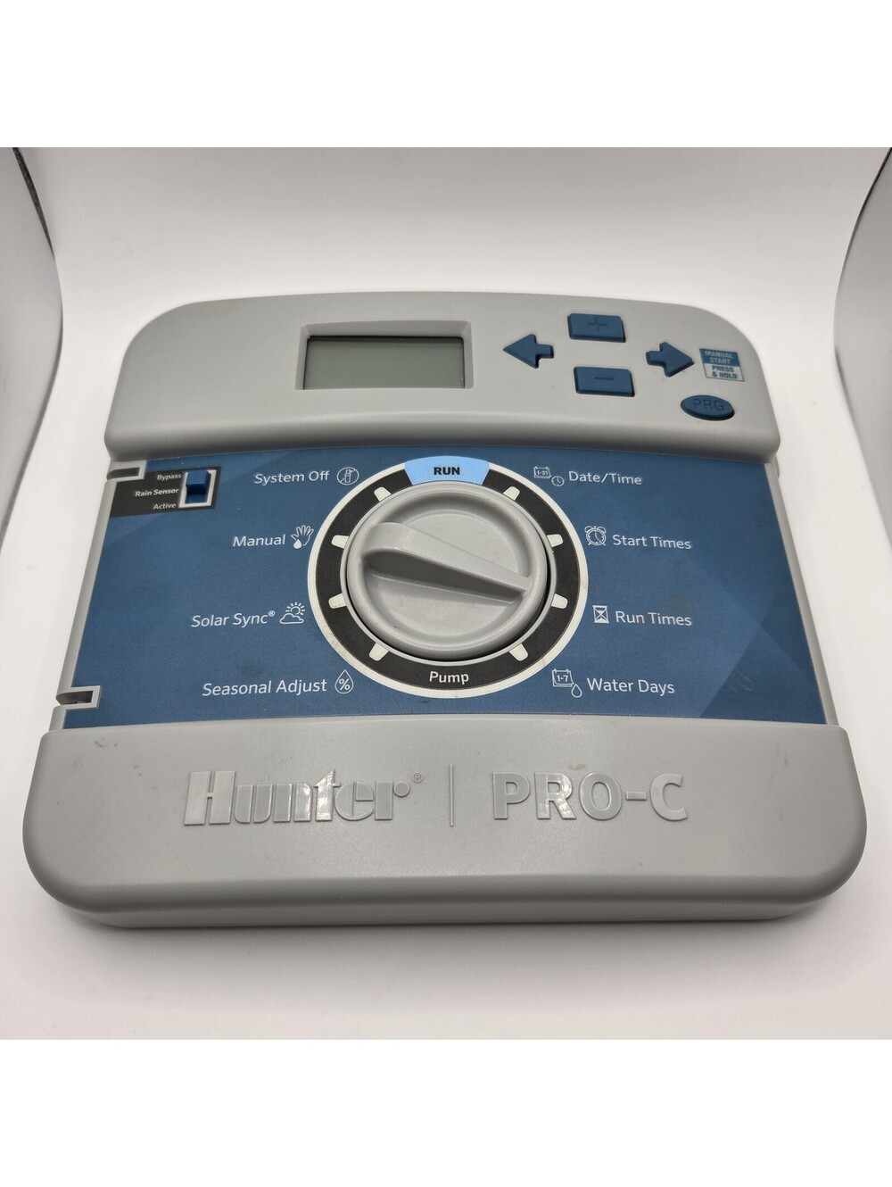Hunter PRO-C Sprinkler Controller Timer LC-Display Only Push Button Gray/Blue